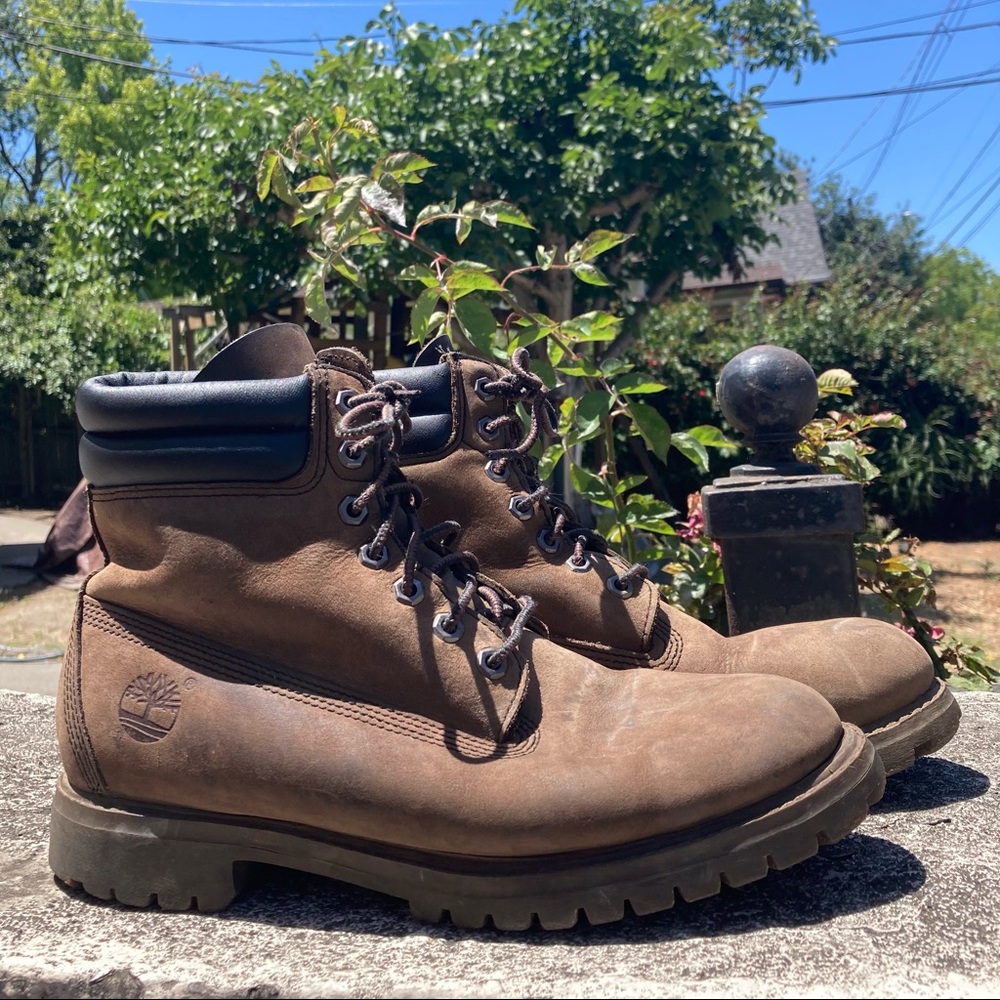 Brown waterproof timberland boots